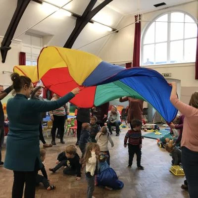 stay and play christmas party parachute