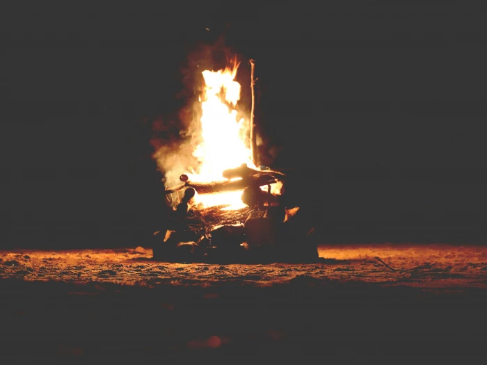 stock photography of bonfire