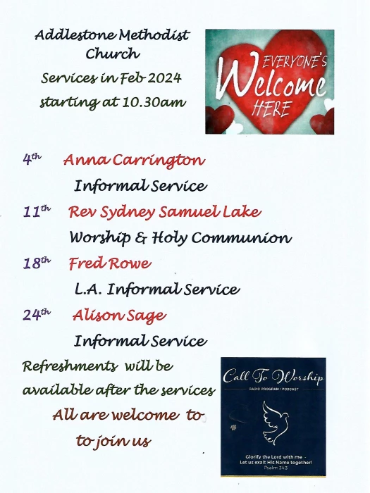 sunday services february 2024