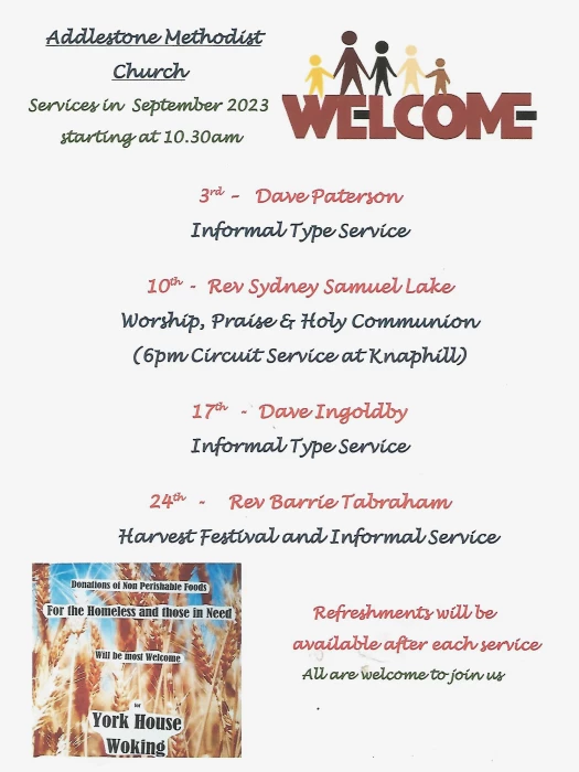 sunday services september 2023