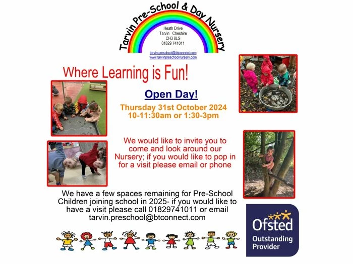 tarvin preschool  october open day 2024