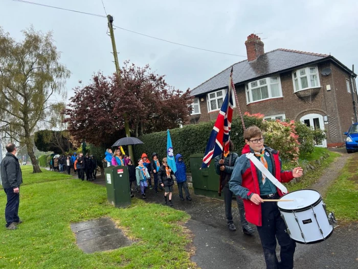 tarvin scouts st georges day parade may 2023 image 20230423 wa0011