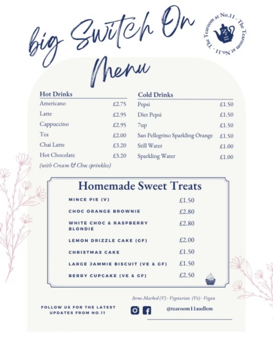 tea room menu