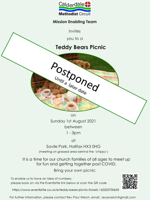 teddy bears picnic flyer postponed