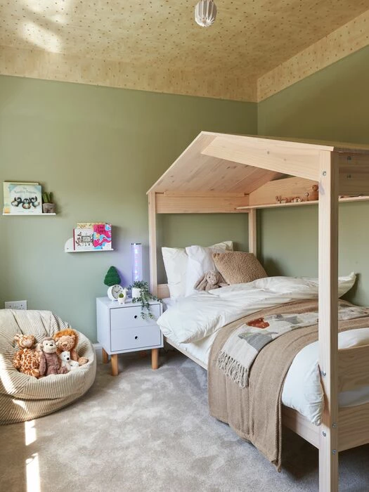the colour scheme uses a softer shade of green to
