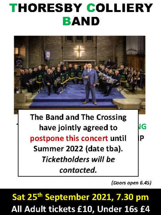 thoresby band postponed concert 25 sept 21