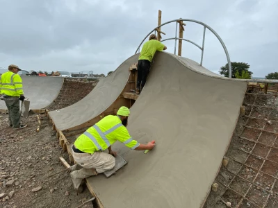 tisbury skatepark under construction