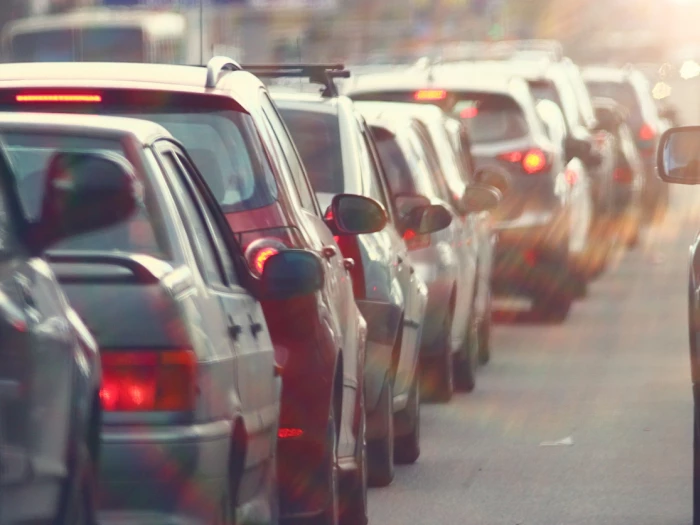 traffic jams in the city road rush hour