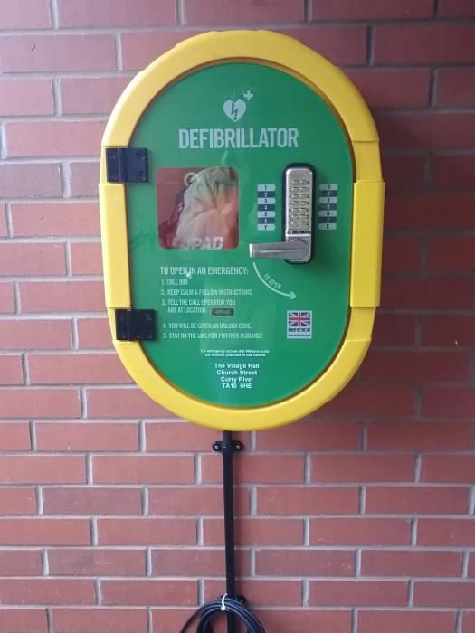 village hall defibrillator