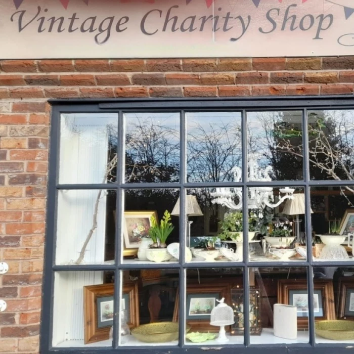 vintage charity shop  shop front
