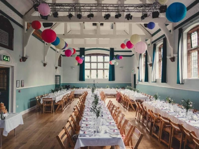 wedding venue long tables