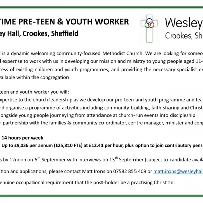 wesley hall job advert 2