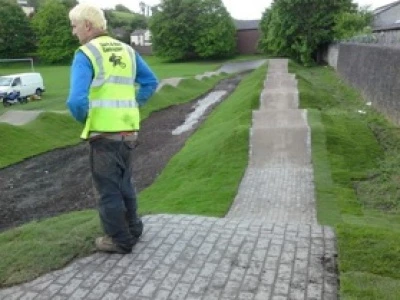 windmill street pump track landscaping